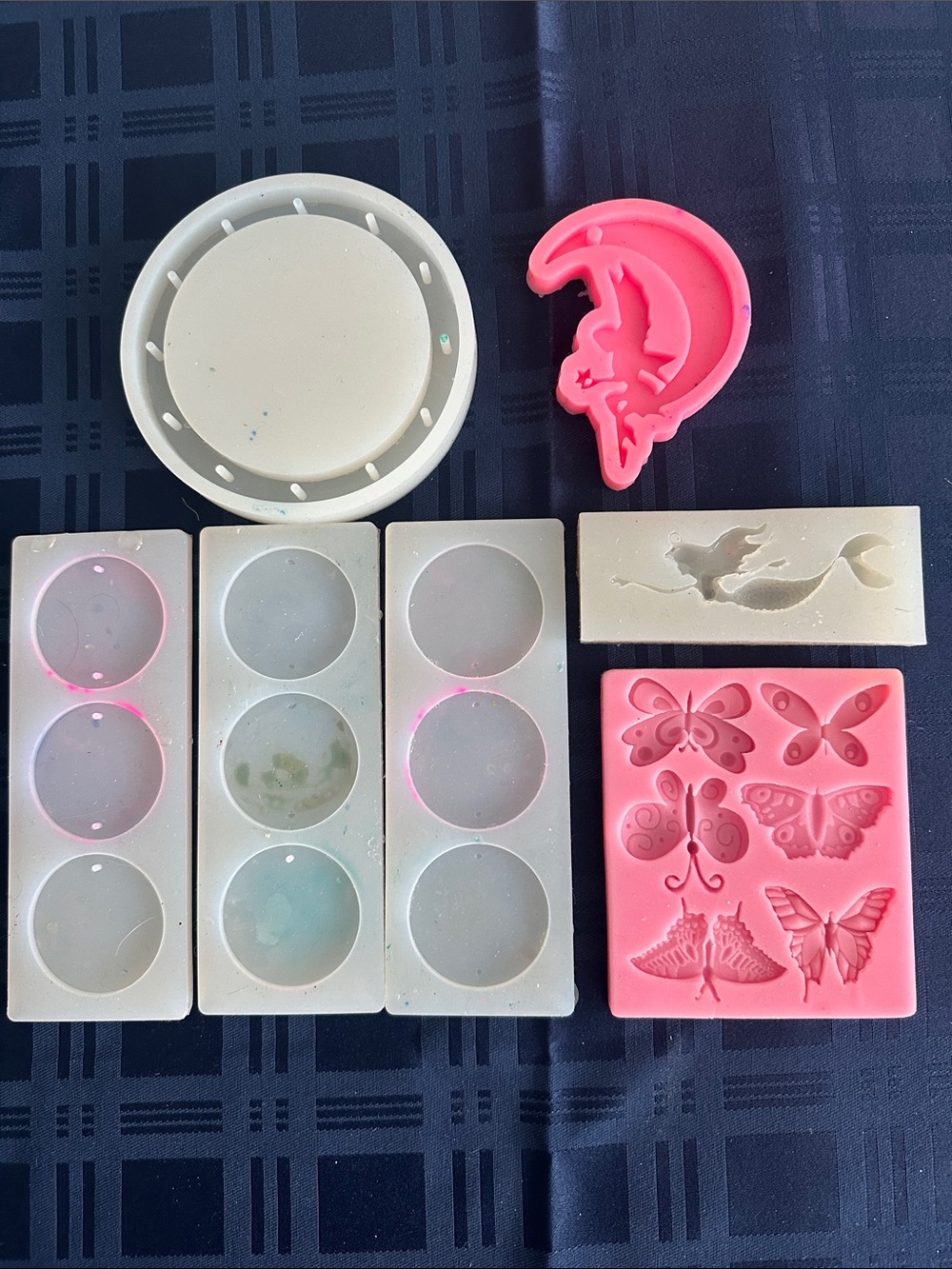 Silicone and Resin Molds Butterfly’s , Wind Chimes, Mermaid & Fairy on Moon